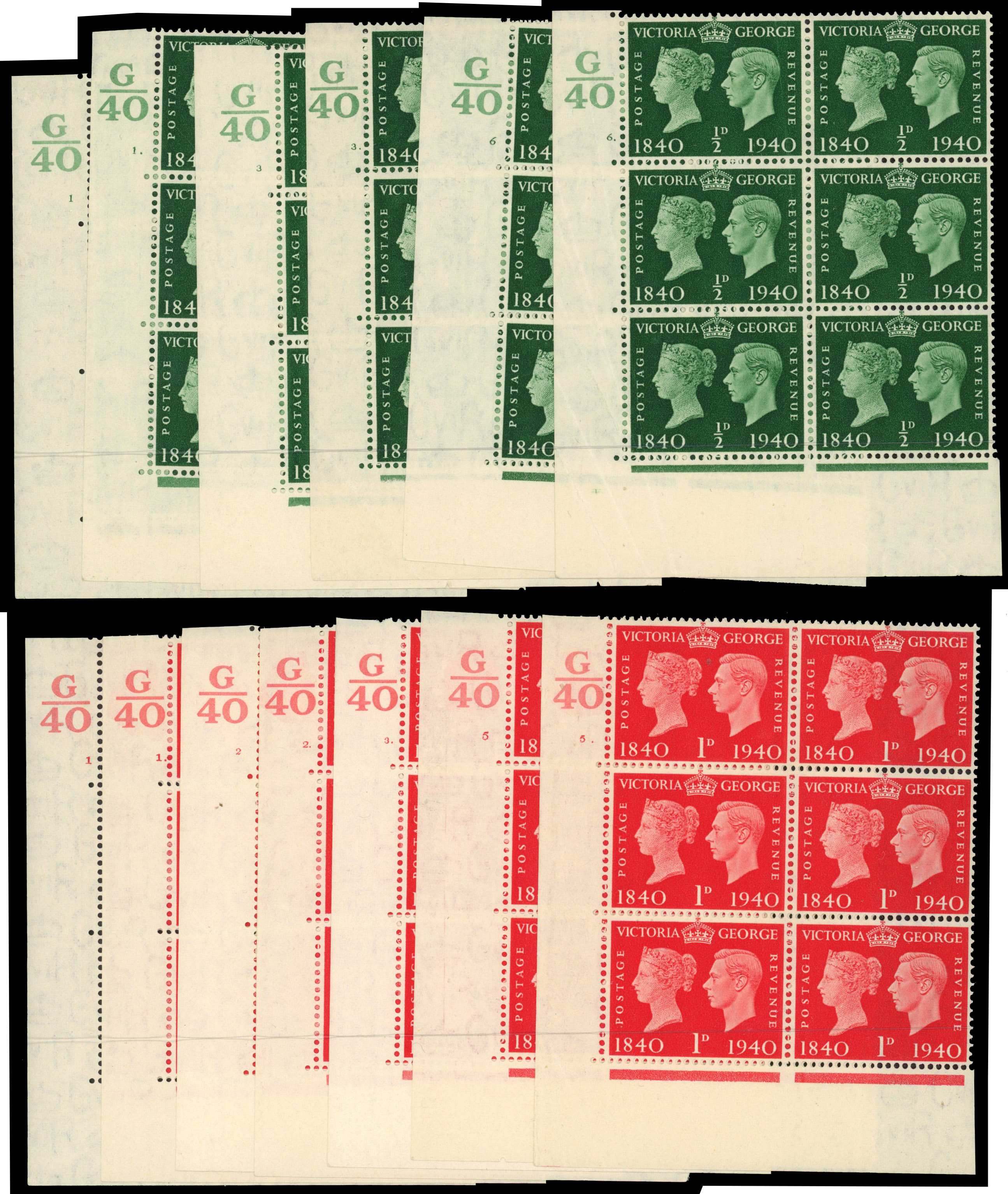 GB SG 479-484 Cylinder blocks mint