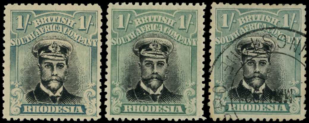1918-21 1/- Head Die IIIB, perf 14, toned...