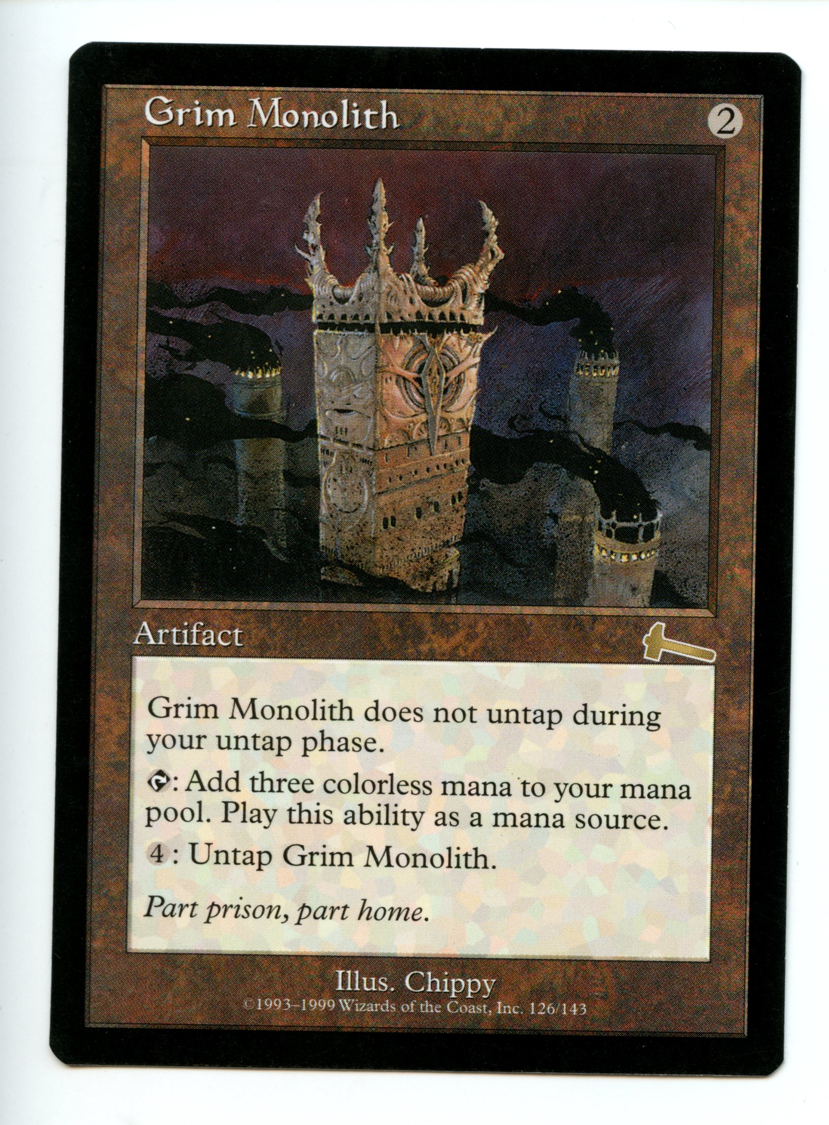 Magic the Gathering - Grim Monolith  - Urza's Legacy - Near Mint