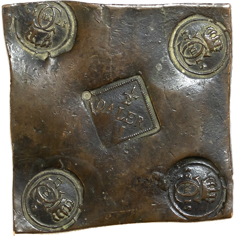 Sweden, Karl XII (1697-1718), copper plate 1/2 Daler, 1715