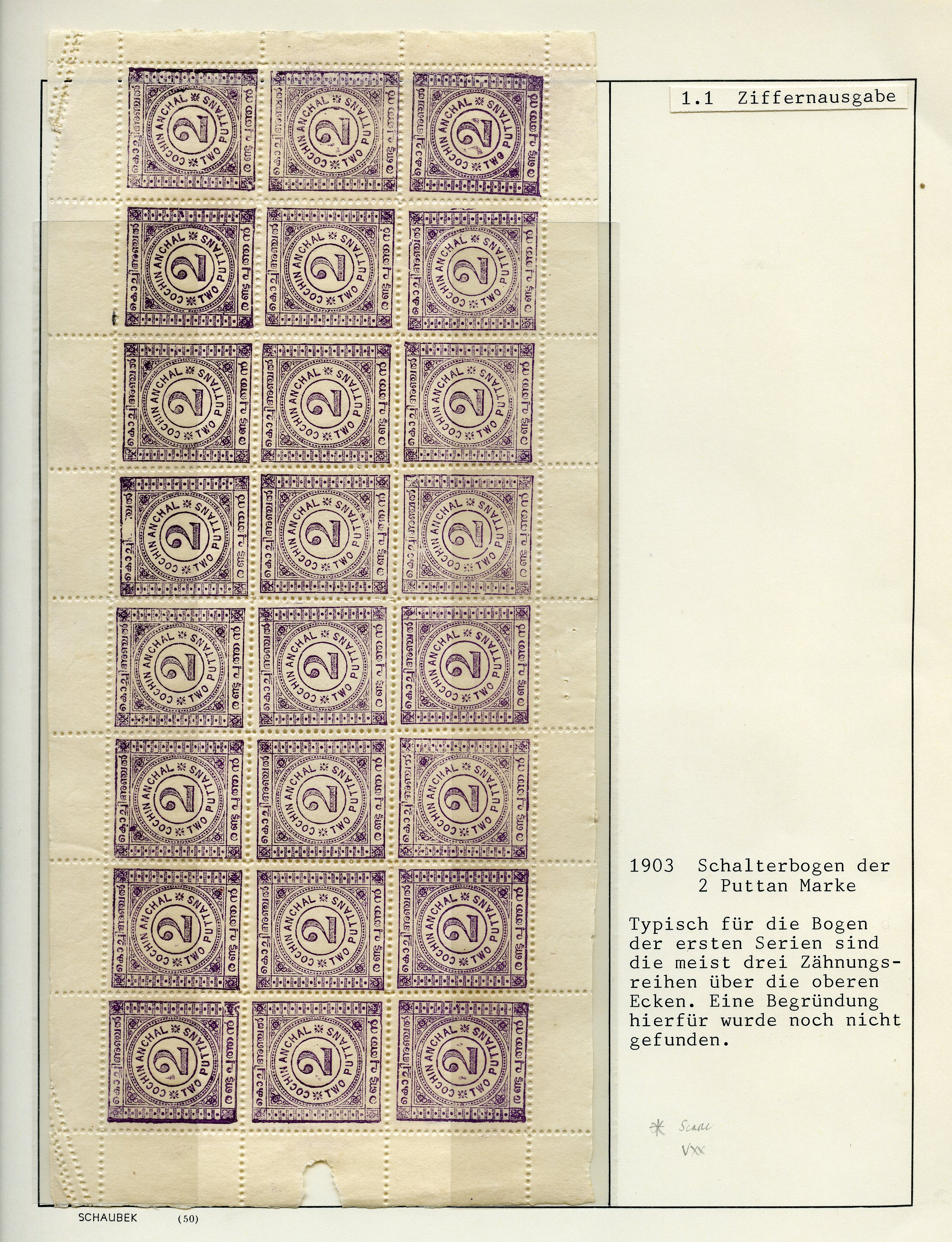 1903 1put. pink on thick white paper part...