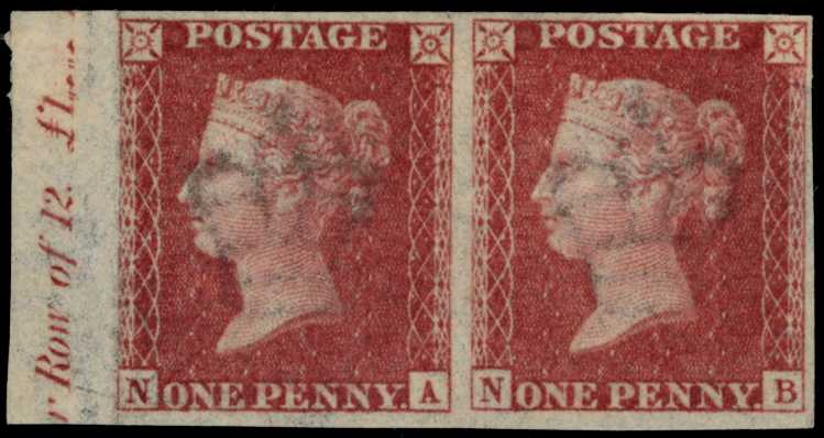 1865 1d "Royal" reprint of Plate 66...