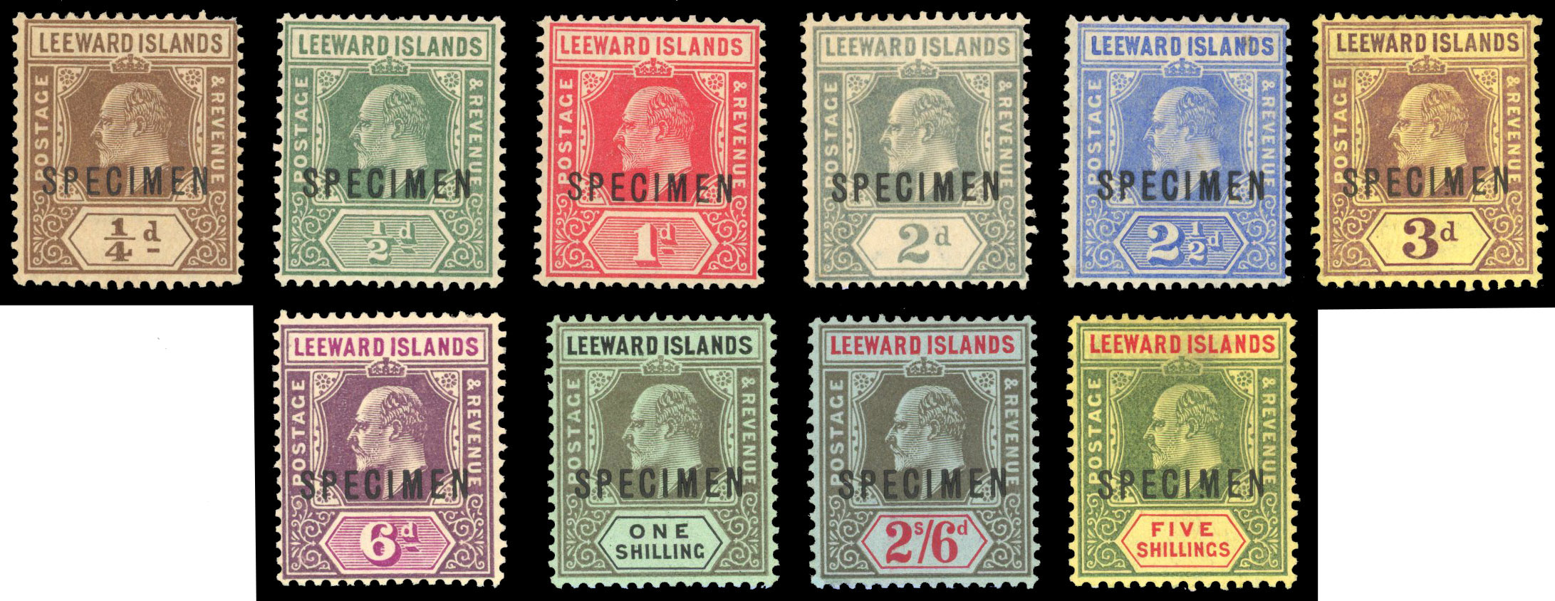 Leeward Islands SG 36s-45s