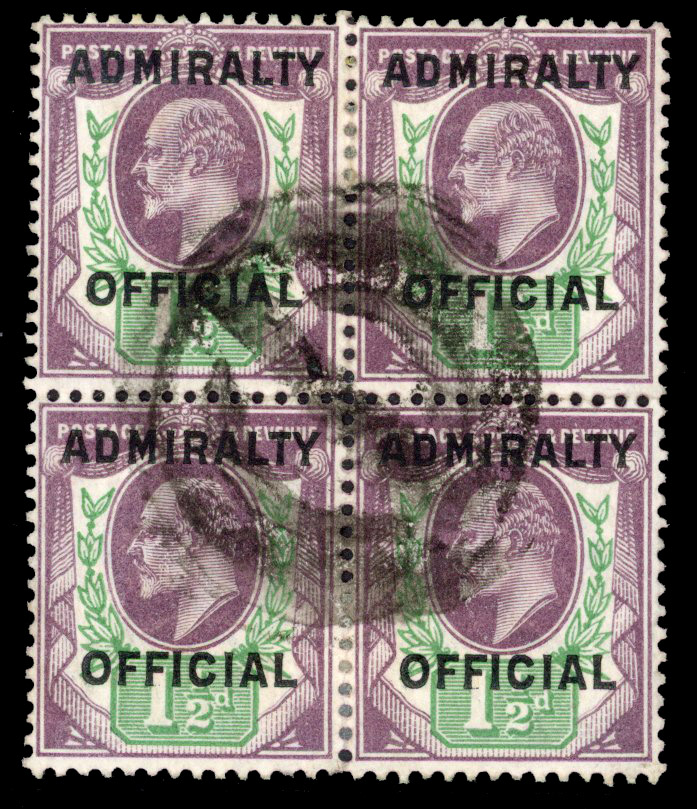 SG O109 used block of four 