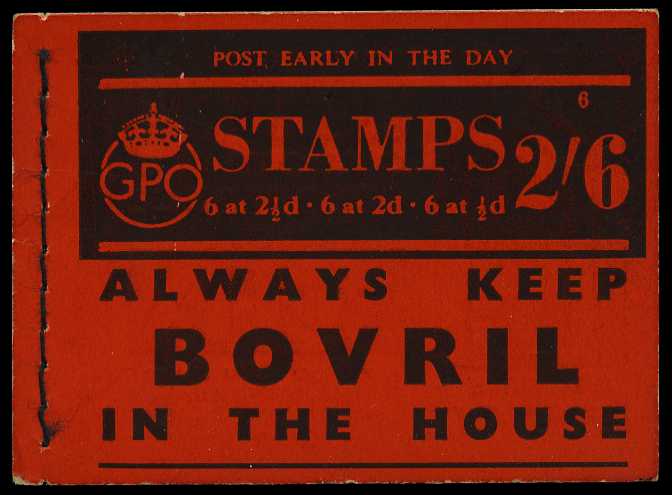 1940 (July) 2/6d booklet (#6), ½d and 2½d...
