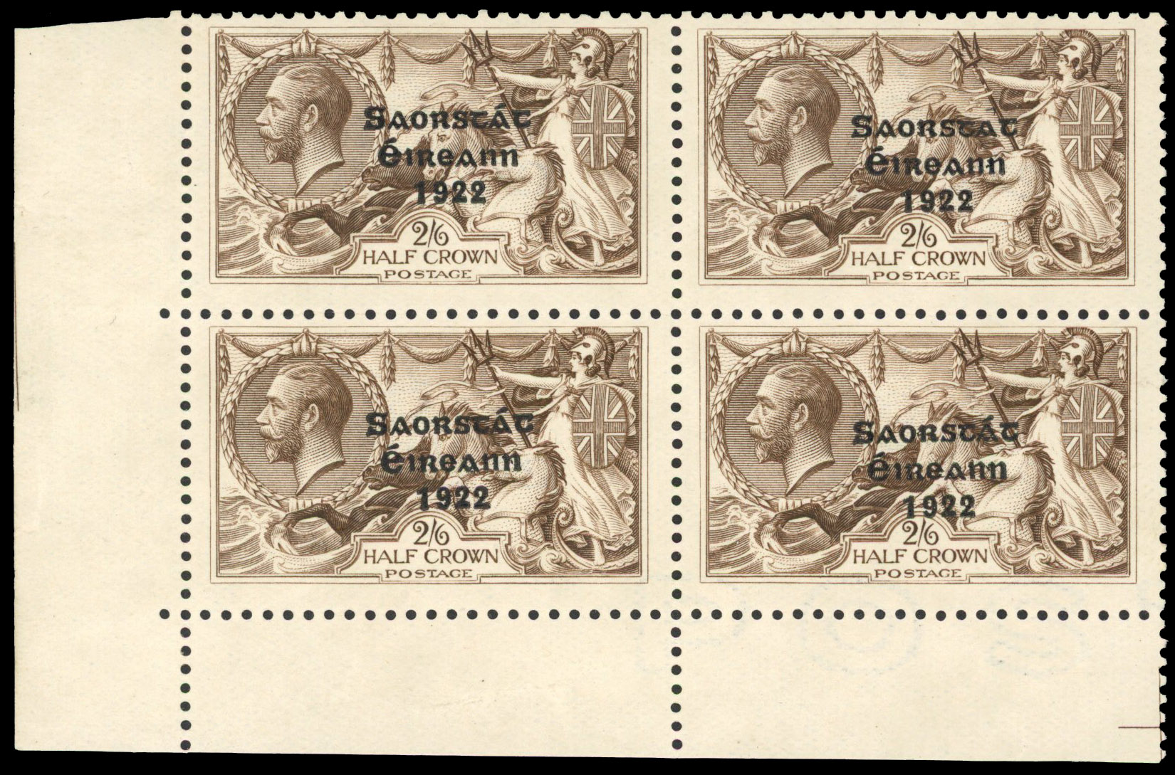 Ireland 1925-28 2s6d wide opt Circumflex accent over 'a'