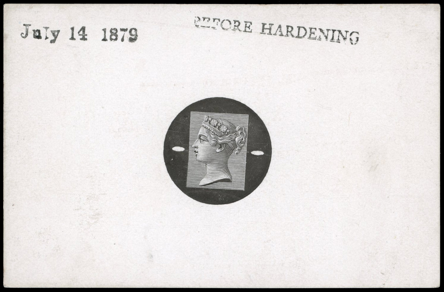 GB 1880-81 1d die proof for the head die only, For SG 166