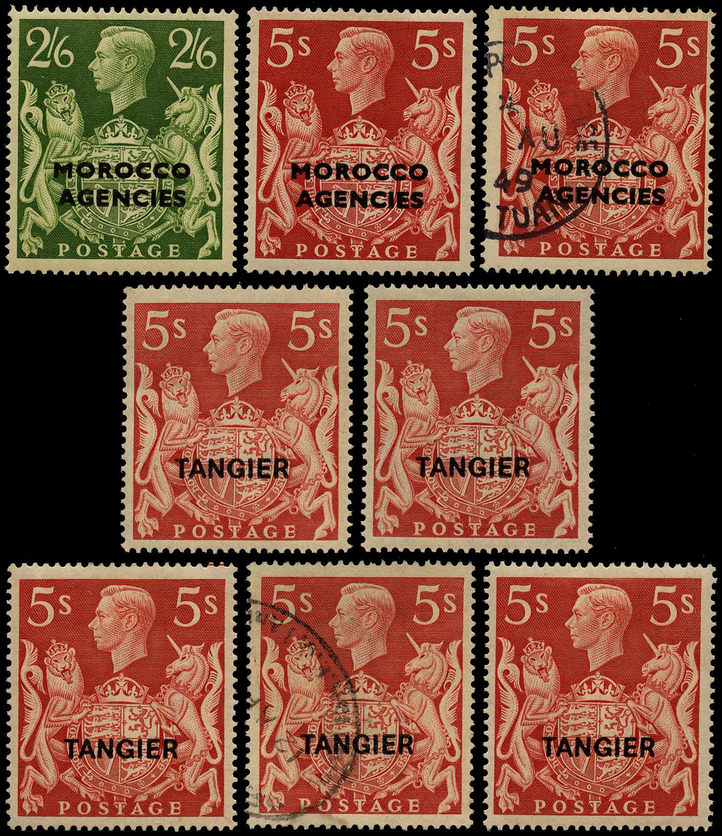 British Currency 1949 2/6d o.g. with ink...