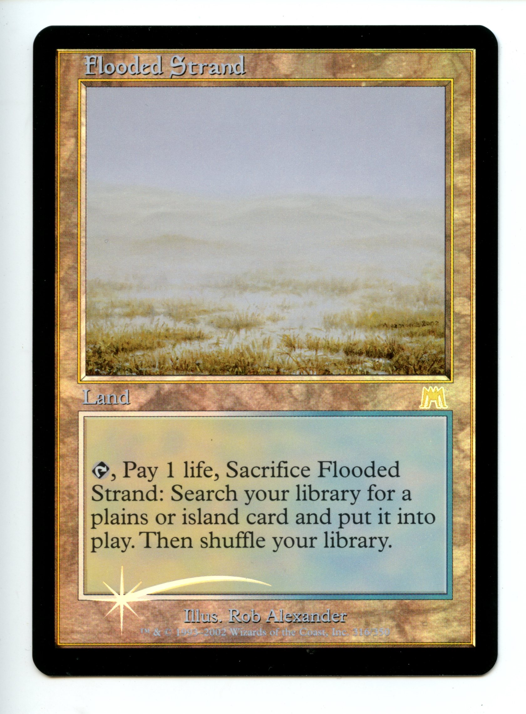 Magic The Gathering  - Flooded Strand FOIL  - Onslaught - Near Mint 