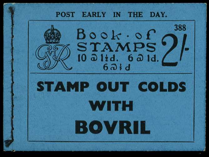 1937 (August) 2/- booklet (#388). Panes with...