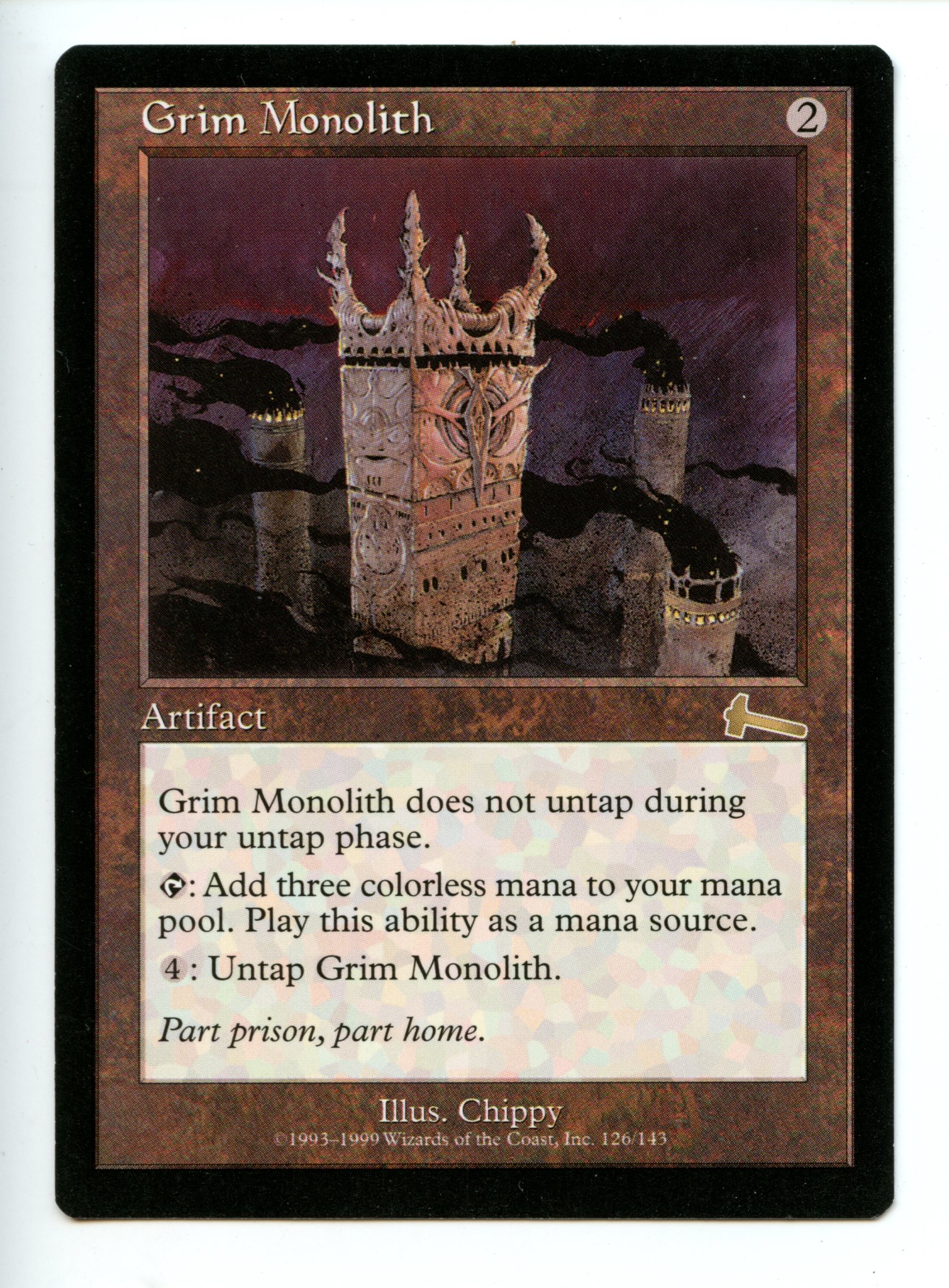 Magic The Gathering  - Grim Monolith   - Urza's Legacy - Near Mint 