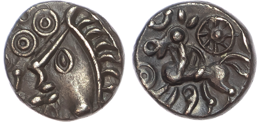 Atrebates & Regini, Commius (c. 50-25 BC) AR Unit, 1.29g. 