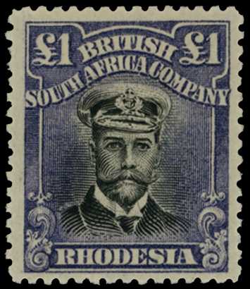 1917-20 £1 Head Die IIIA, perf 14. Large...