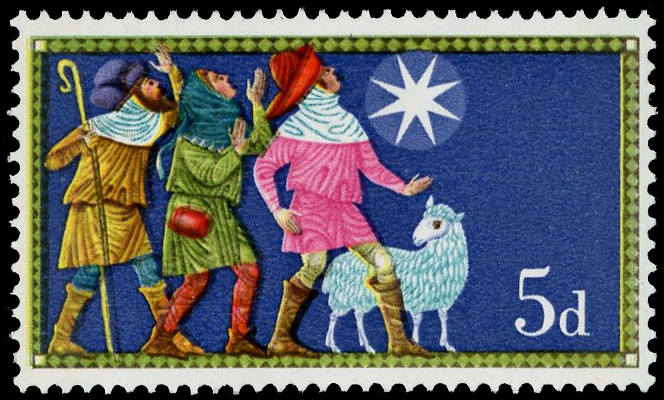 1969 Christmas 5d Gold omitted SG 813c 