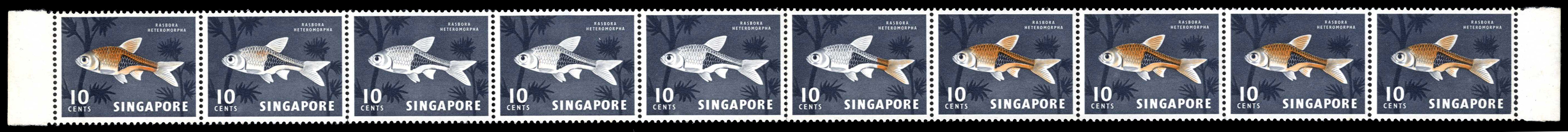 Singapore SG 69a strip mint
