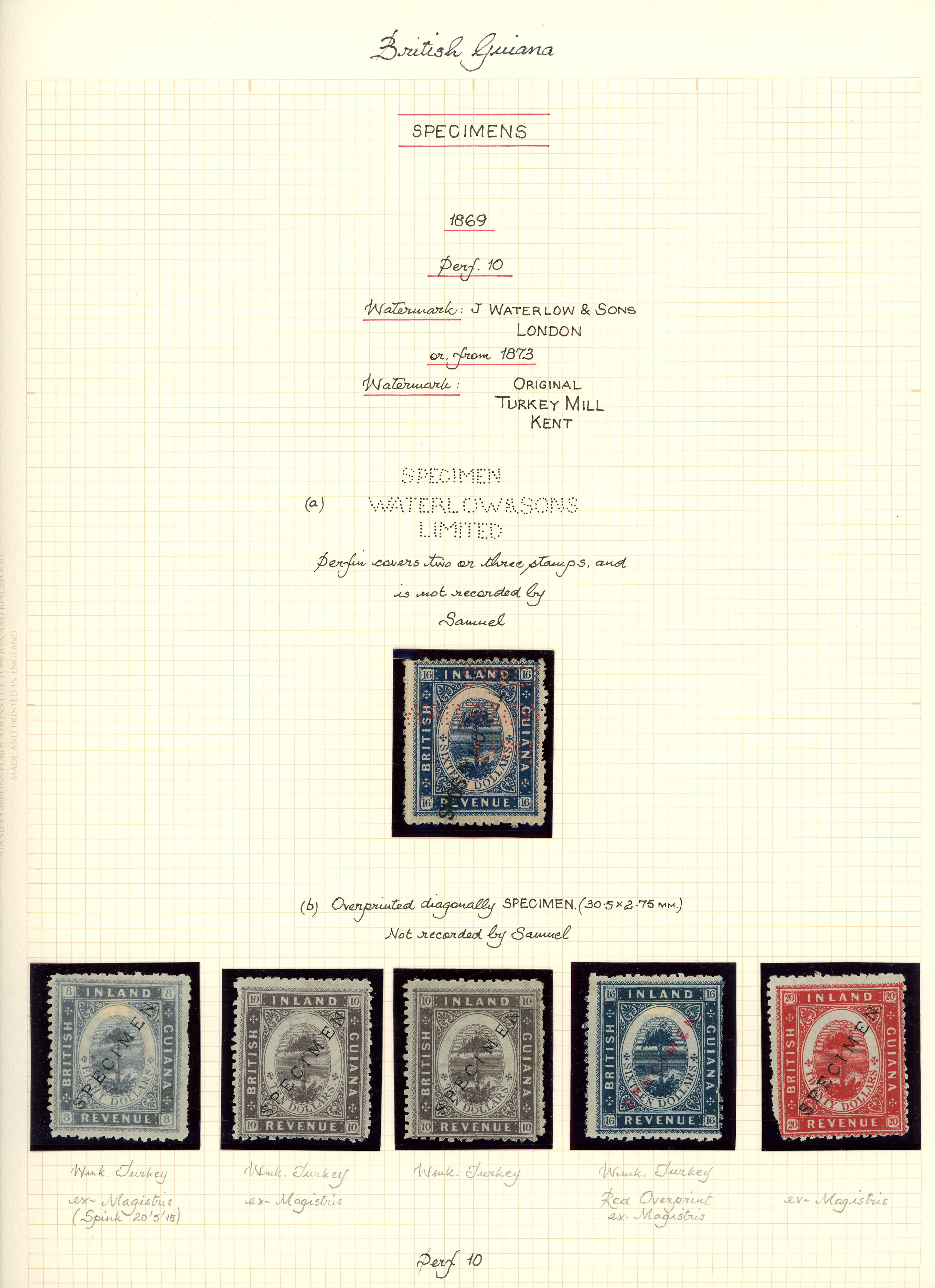 Inland Revenue: 1869-78 Group of 19 Specimen...
