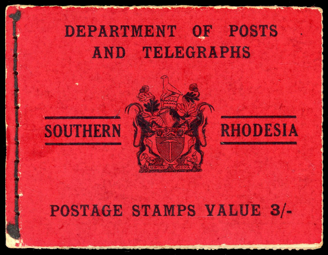 Southern Rhodesia 3s booklet SG SB3 partially complete