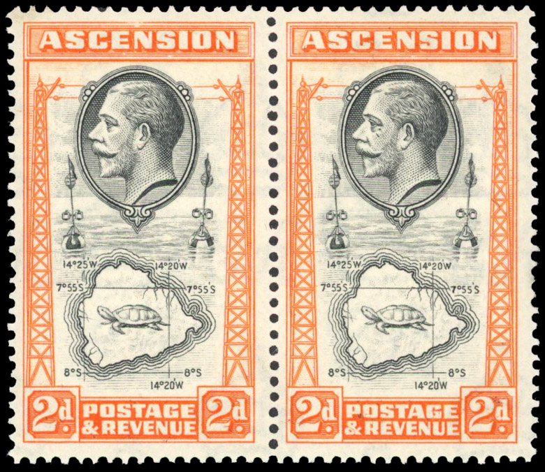 Ascension SG 24a pair mint