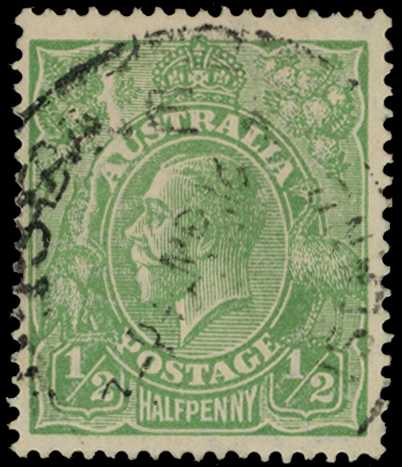 Multiple Watermark: 1918-20 ½d green...
