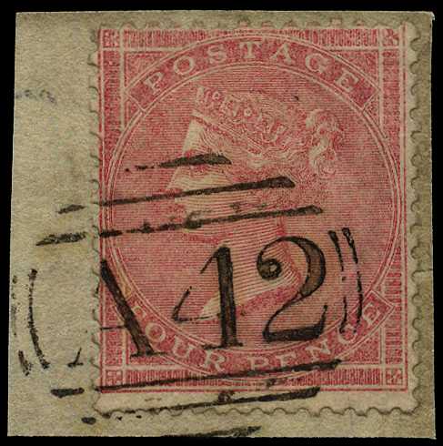 GB USED ABROAD: 1855-57 Golden Spring...