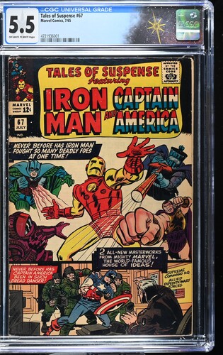 Tales of Suspense #67 CGC 5.5 Red Skull and Hitler appearance (Marvel Comics, 1965) Off-white to white pages.