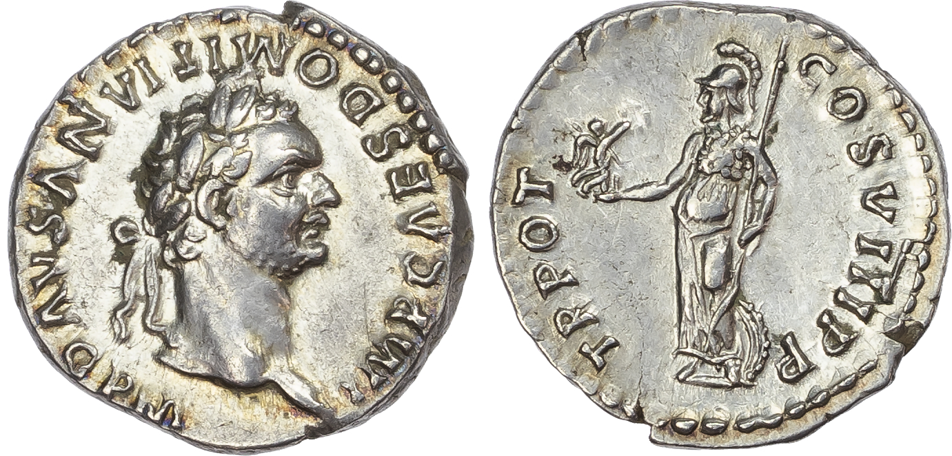 Domitian (AD 81-96) AR Denarius, Rome, AD 81, 3.36g.