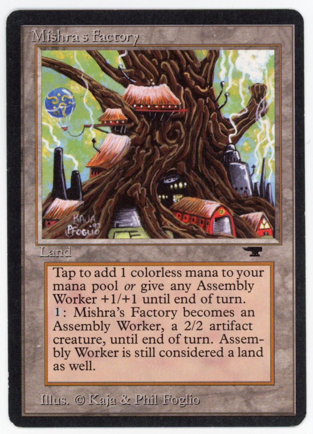 Magic The: Gathering  - Mishra's Factory  - Antiquities  - Lightly Played 