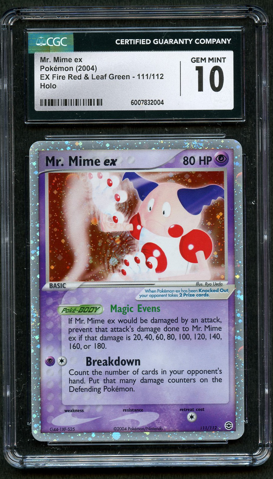CGC 10 Mr. Mime EX Holo - Fire Red & Leaf Green 2004 - #111/112