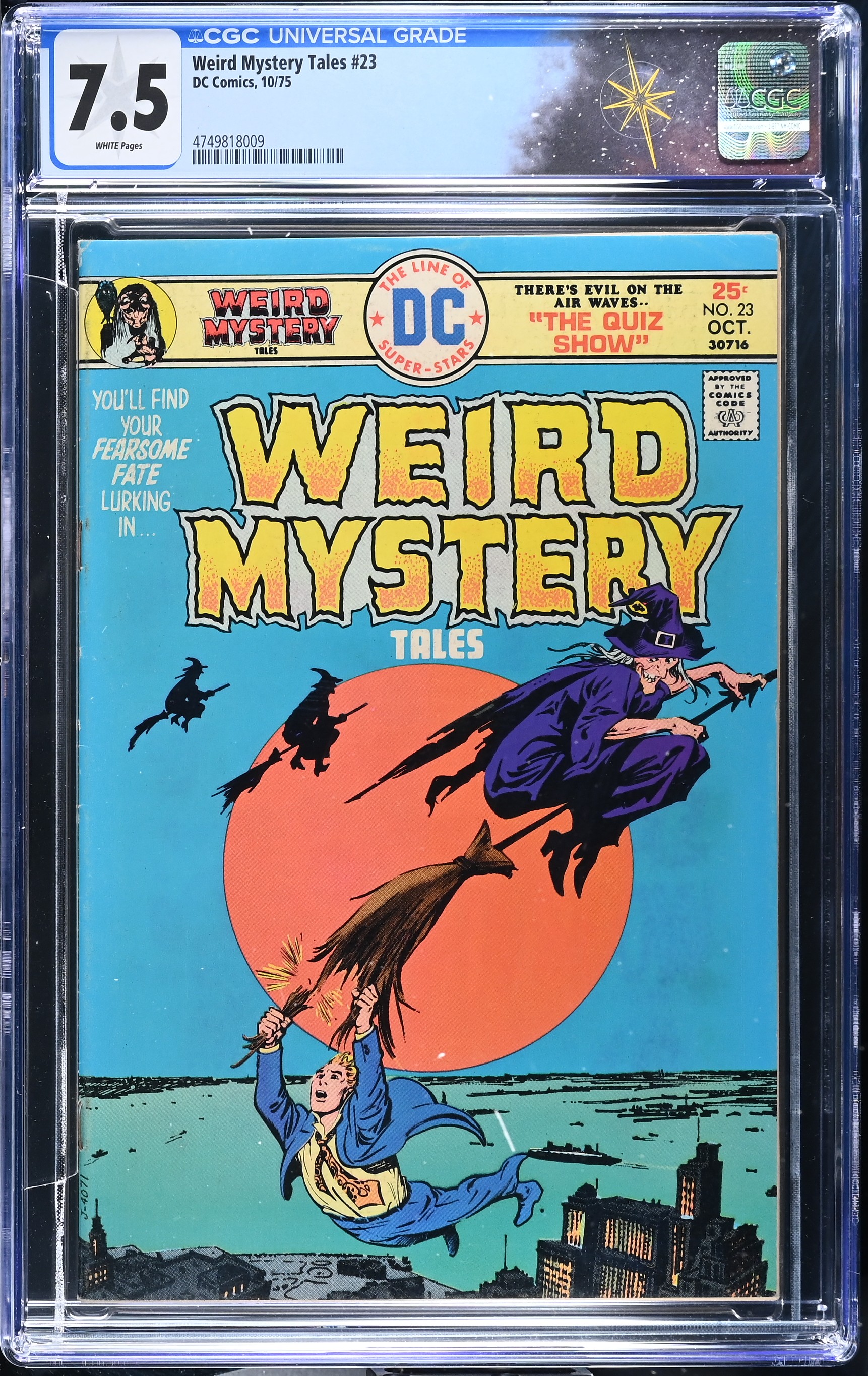 Weird Mystery Tales #23 CGC 7.5 Cover by Ernie Chan (DC Comics, 1975) White Pages