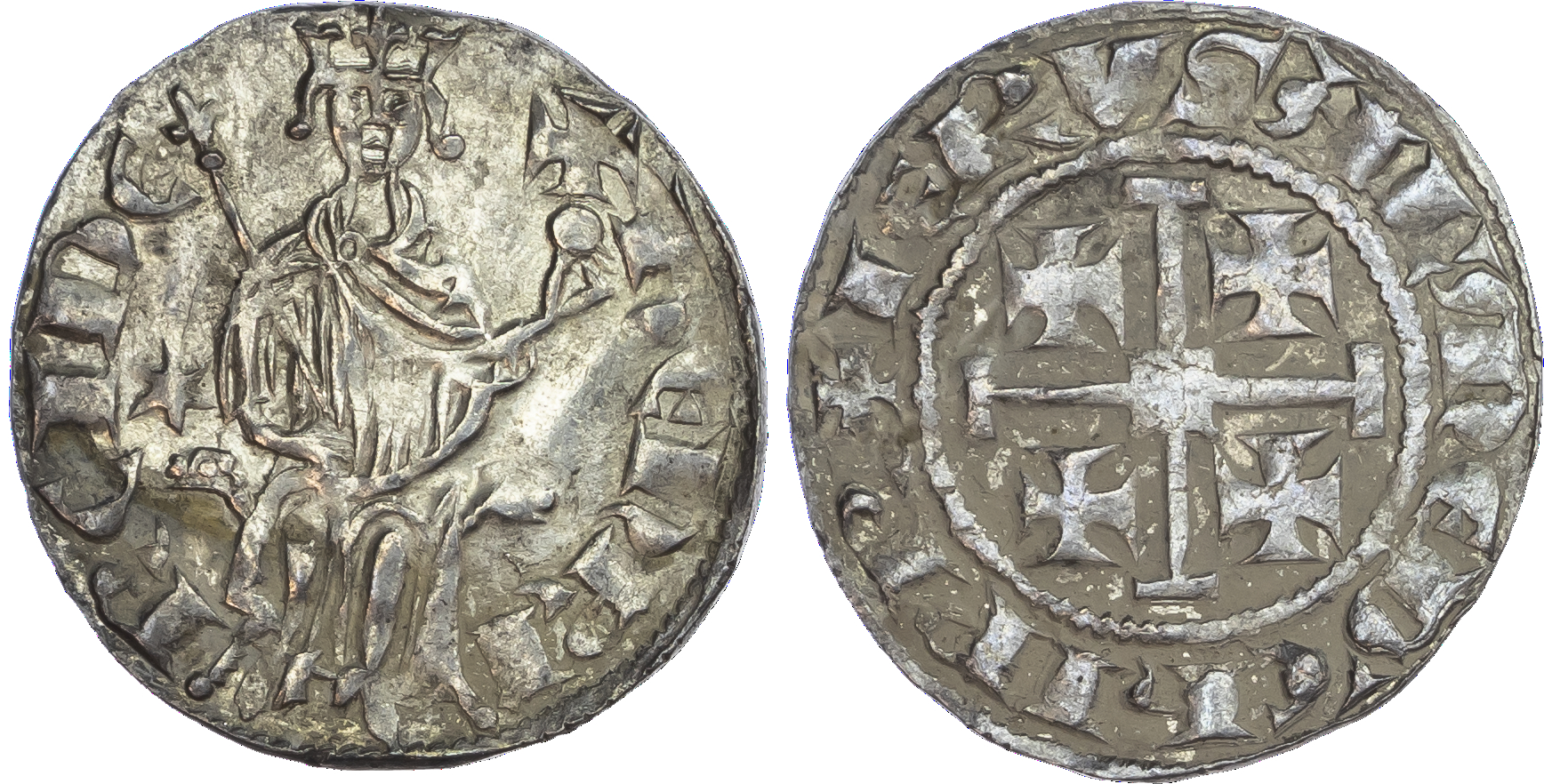 Cyprus, Crusaders, Lusignan Kingdom, Henry II (1285‑1324), silver Gros