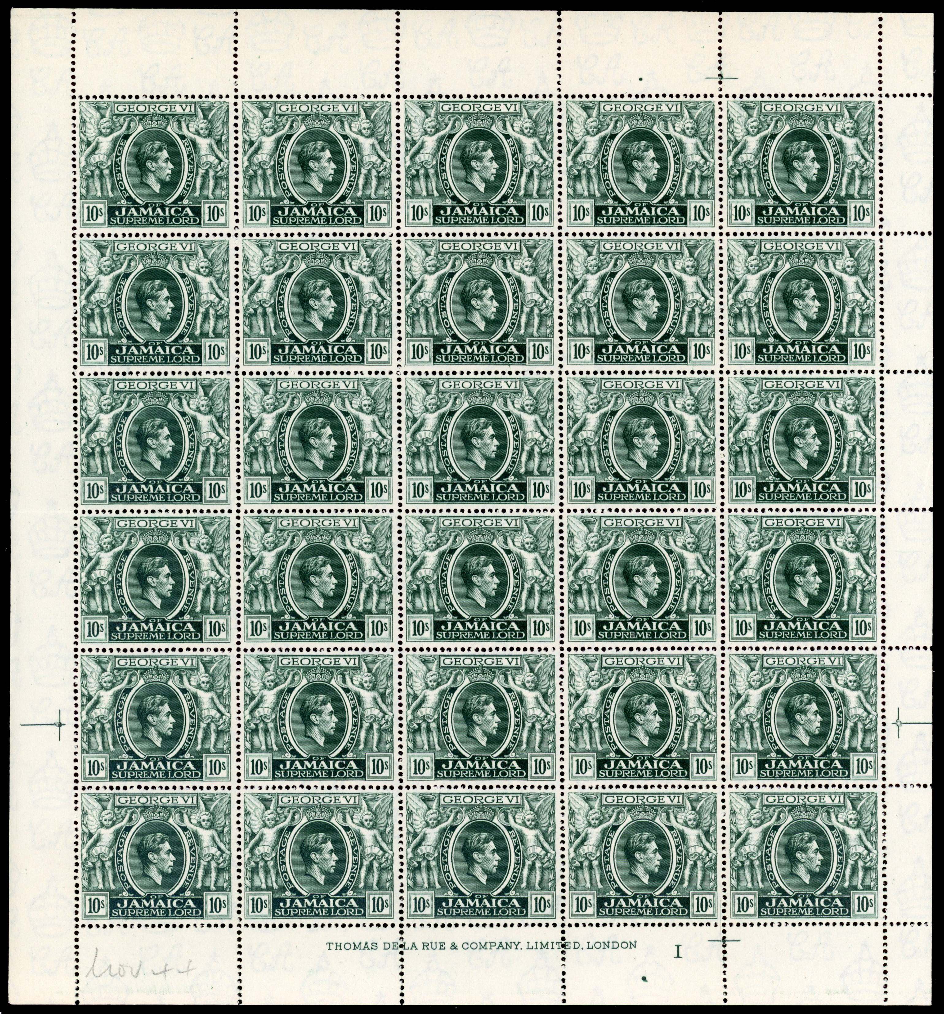 Jamaica SG 133 sheet mint