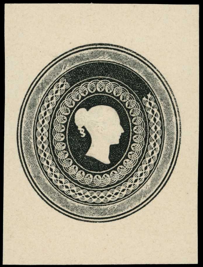 1840 Whiting Embossed Essay, in black on...