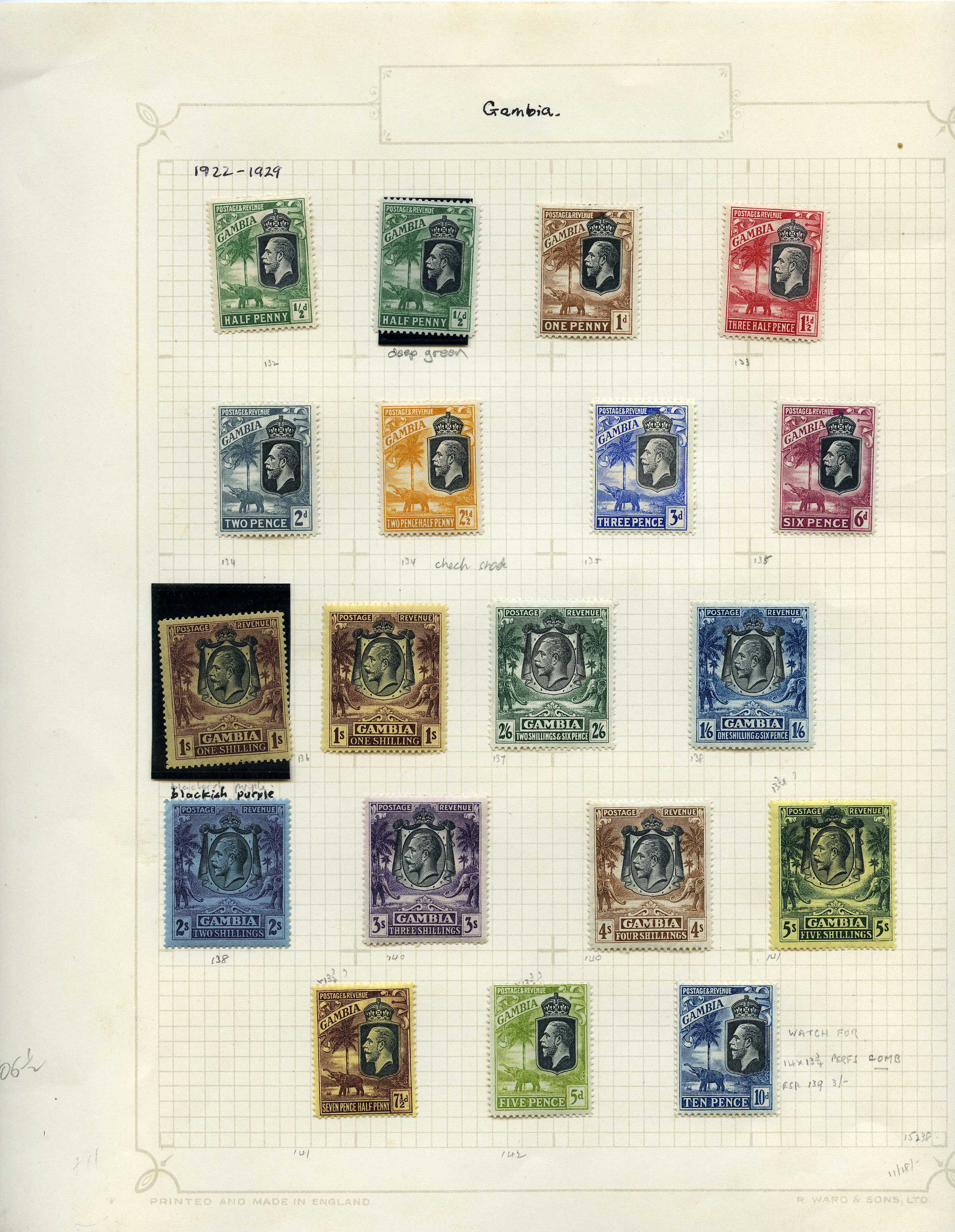 1922-29 mint and used range on album leaves to...