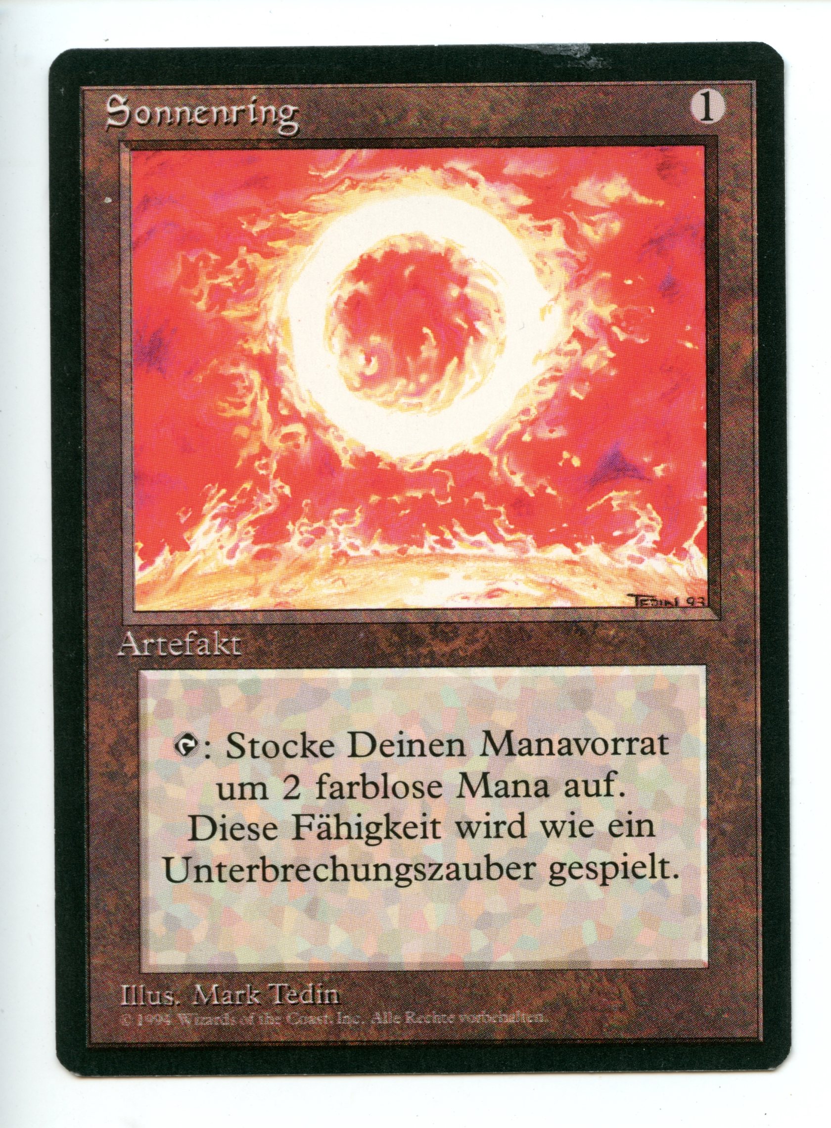 Magic the Gathering - Sol Ring German Language  - Foreign Black Boardered - Near Mint