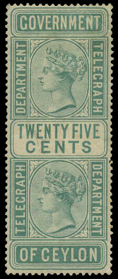 1881 25ct blue-green (Type T3), large part...