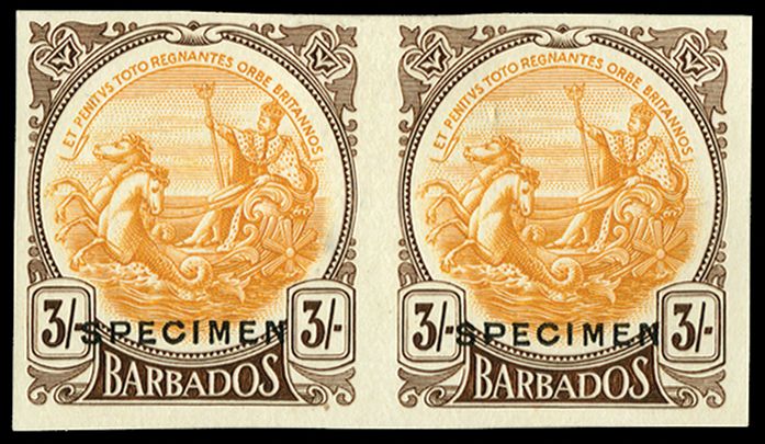 1922(c.) imperforate KGV 3s printer's sample...