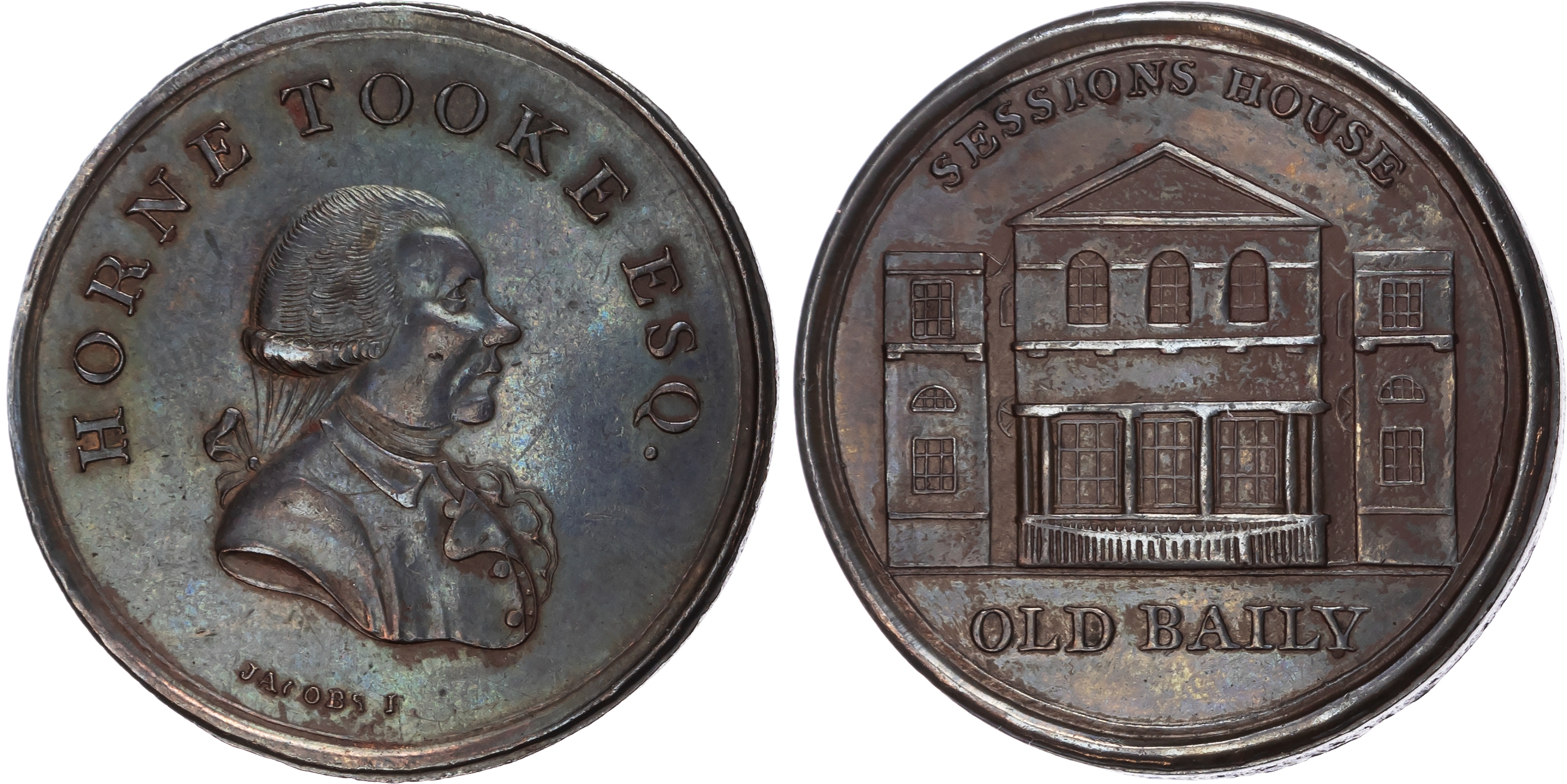 (†)London, Holborn, Thomas Spence Halfpenny [late 1790s], Draped bust right of the democrat John Horne-Tooke, rev…