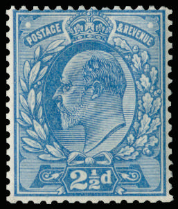 GB 1901 SG 230 2½d colour trial