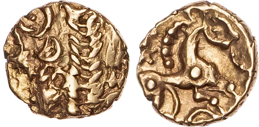 Iceni, Uninscribed (c. 60-20 BC) AV Unit, ‘Snettisham Wreath’ type, 1.09g. 