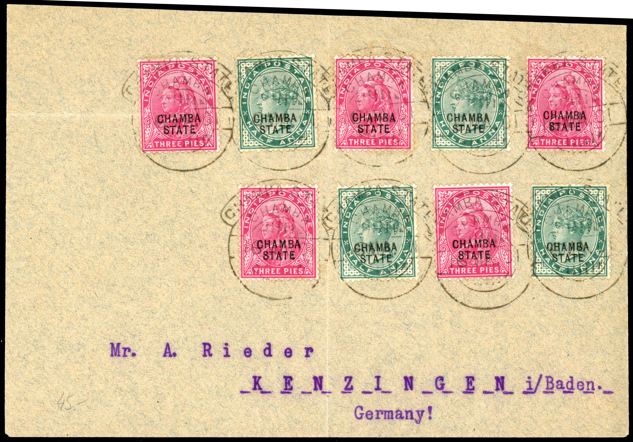 I.C.S Chamba cover to Germany