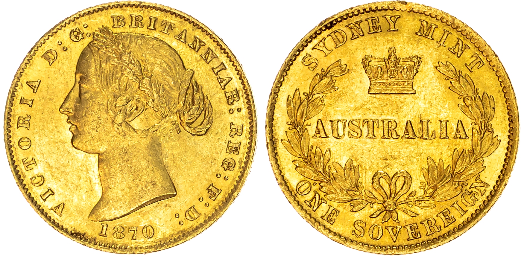 Australia, Victoria (1837‑1901), gold Sovereign, 1870, Sydney