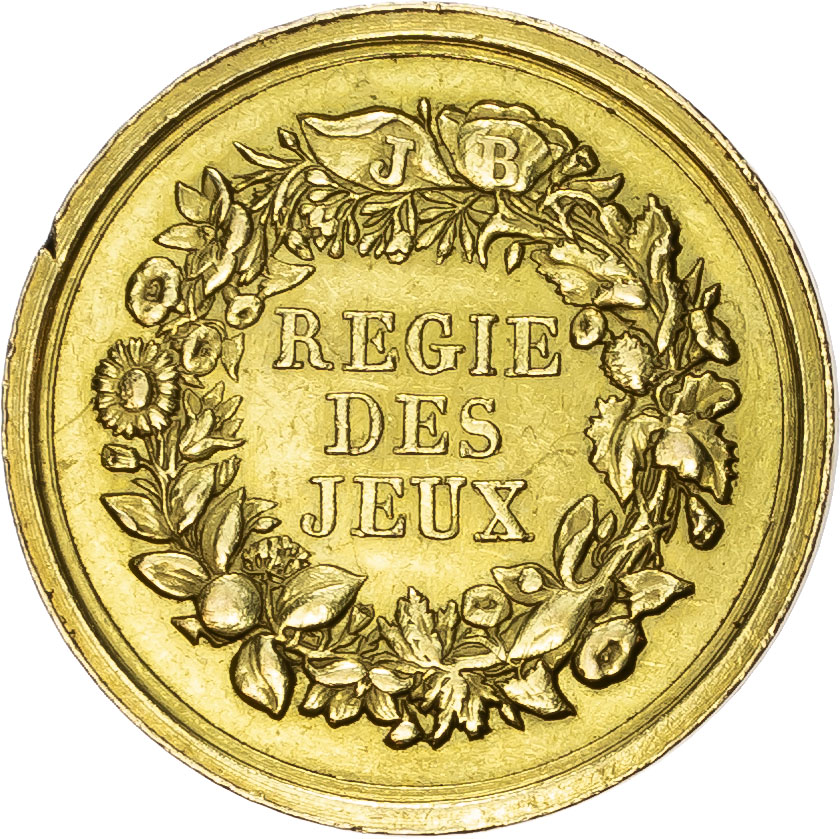 France. Paris Regie des Jeux 40 Francs AV Jeton. 1820-1838. 