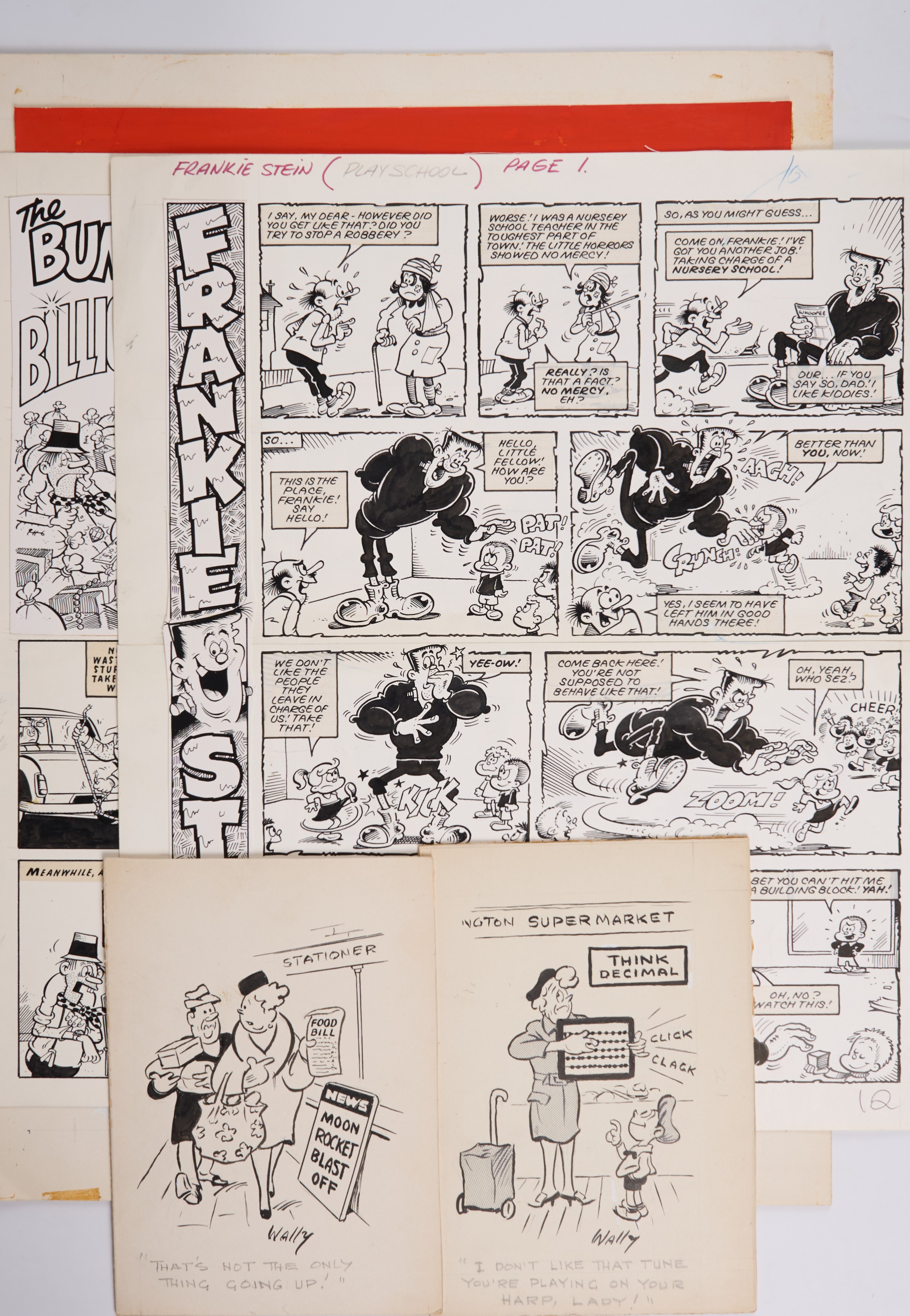 Whoopee! Annual 1977 Full Cover Page And Two Full Comic Page (IPC, 1970s) Total 5