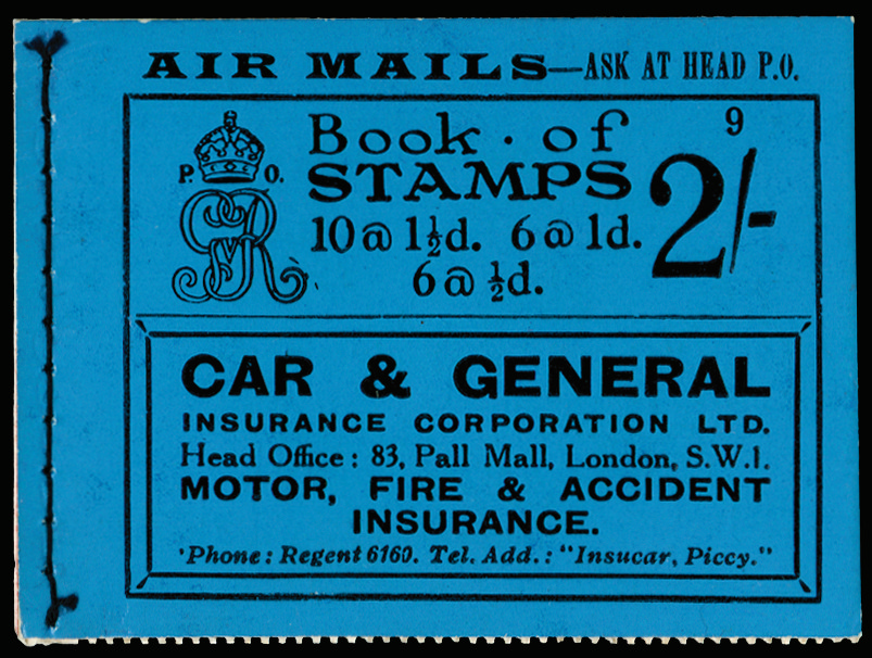 GB SGBB12 1924 2s Booklet (Edition No.9).