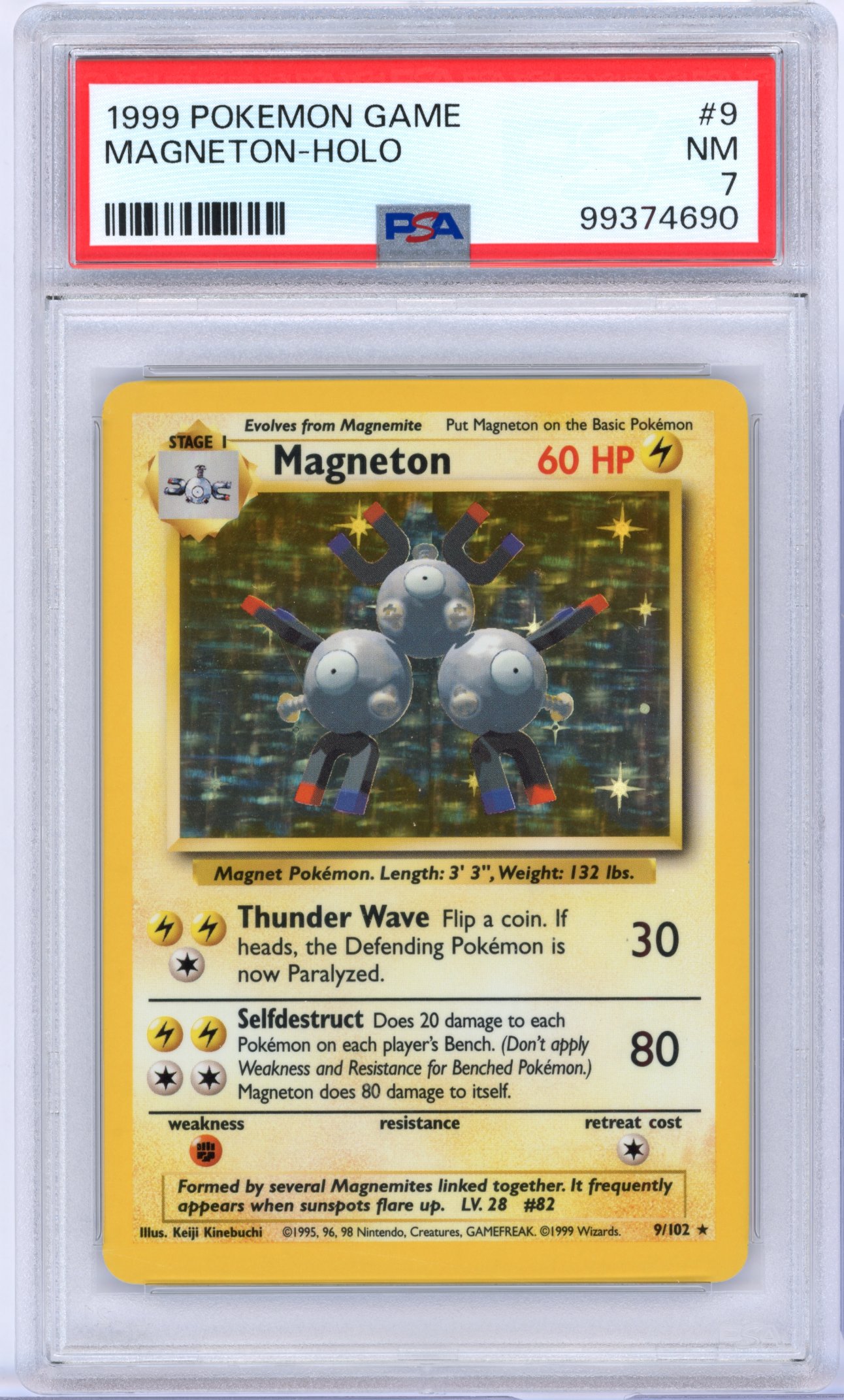PSA 7 Magneton #9 Holo Base Set