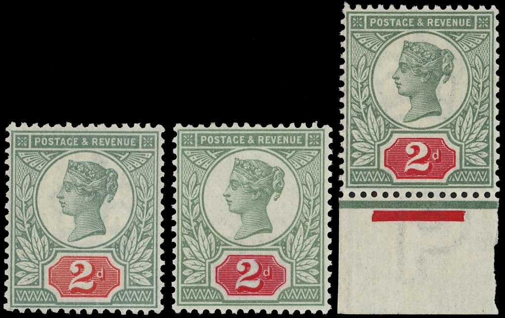 1887 2d unlisted shades, unmounted o.g....