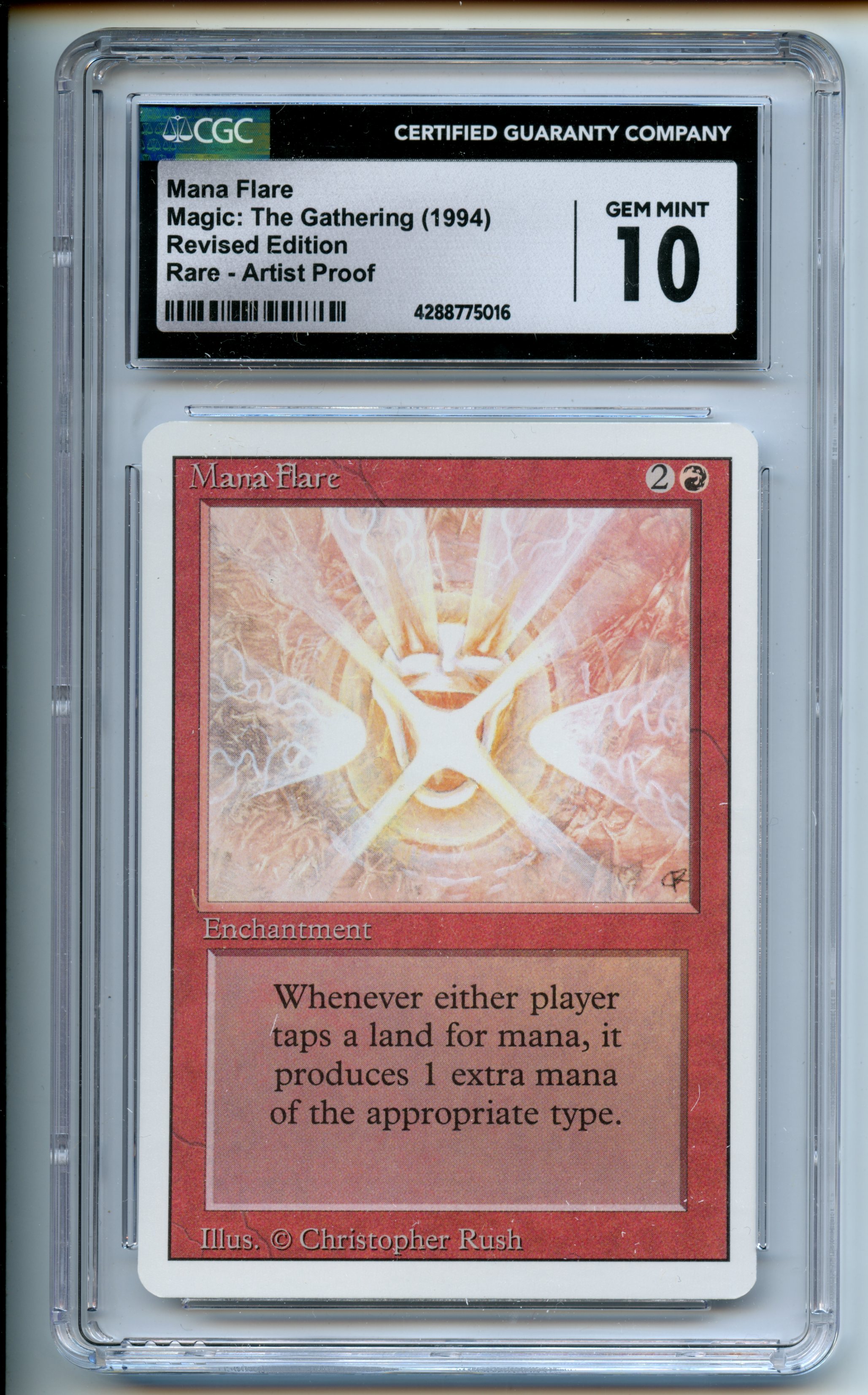 Magic: The Gathering - Mana Flare Artist Proof - Revised - CGC 10