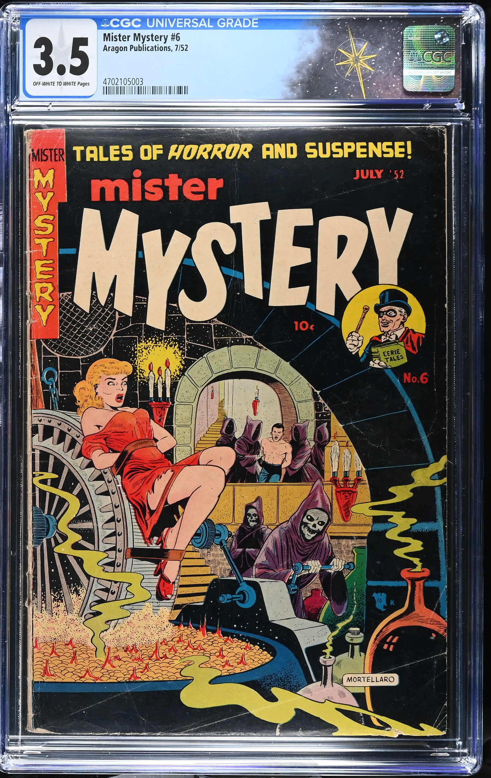 Mister Mystery #6 (Aragon, 1952) CGC 3.5 - Classic bondage cover