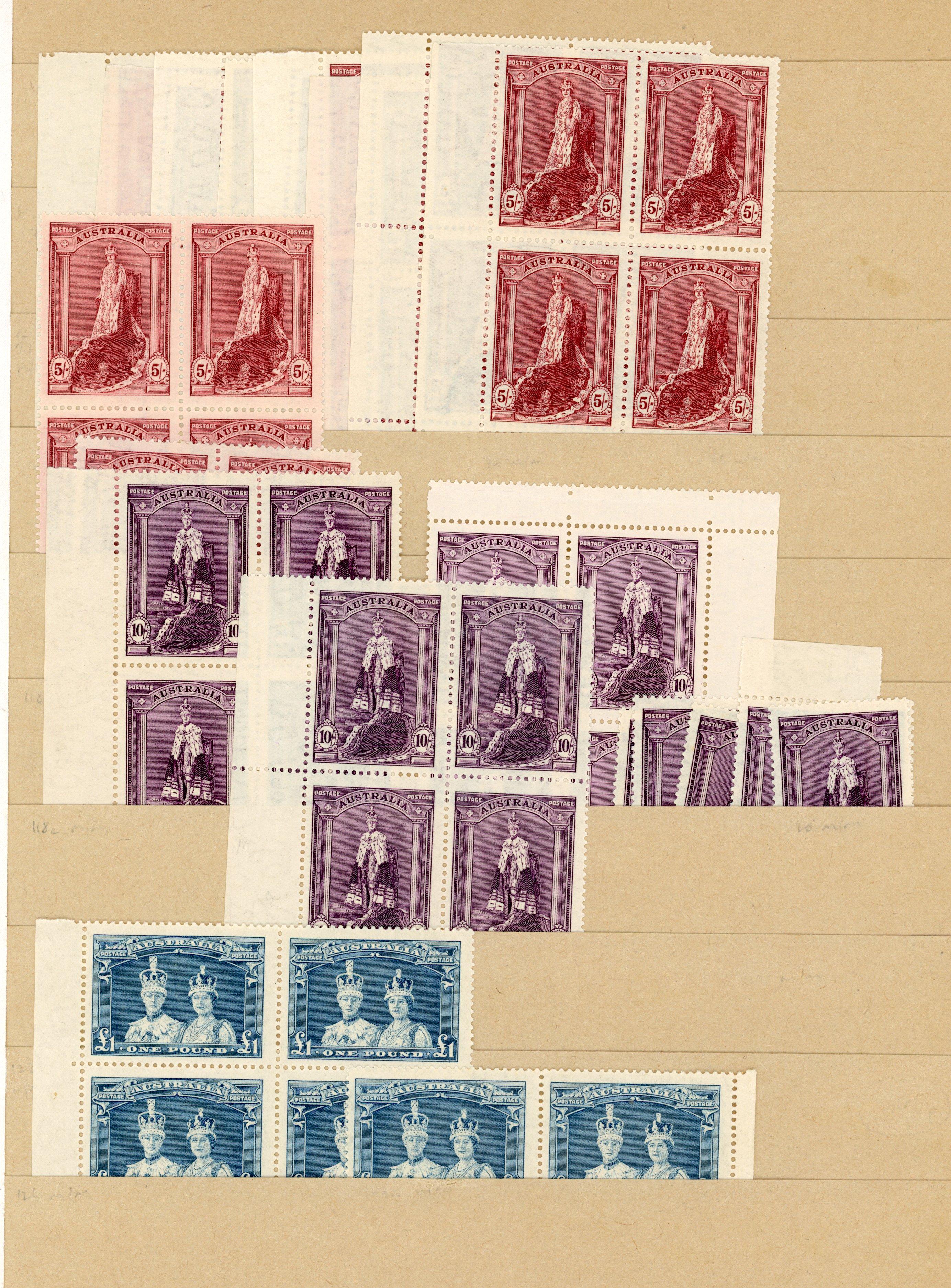 Australia SG 176a-178a mint