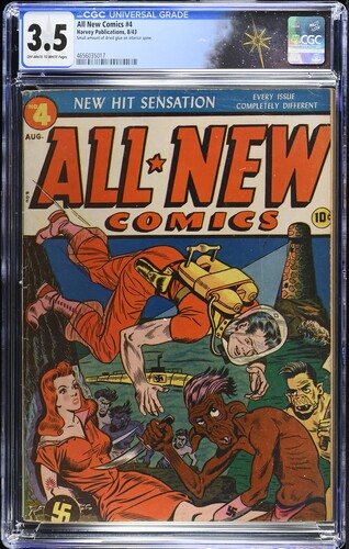 †All New Comics #4 (Harvey Publications, 1943) CGC 3.5 - Hitler appearance